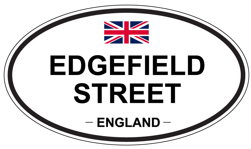 EDGEFIELD STREET, England - Oval Magnet