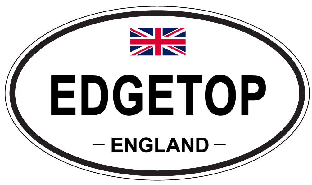 EDGETOP, ENGLAND - Oval Sticker