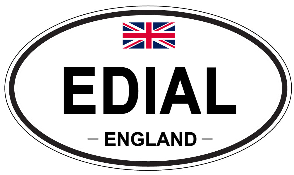 EDIAL, England - Oval Magnet