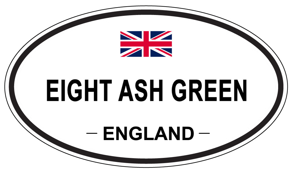 EIGHT ASH GREEN, ENGLAND - Oval Sticker
