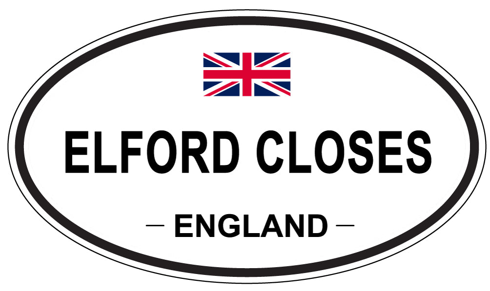 ELFORD CLOSES, England - Oval Magnet