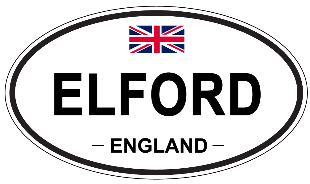 ELFORD, England - Oval Magnet