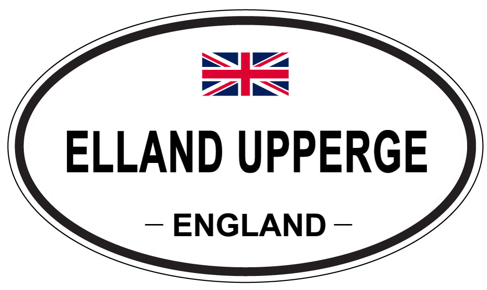 ELLAND UPPERGE, ENGLAND - Oval Sticker