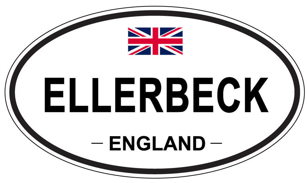 ELLERBECK, ENGLAND - Oval Sticker
