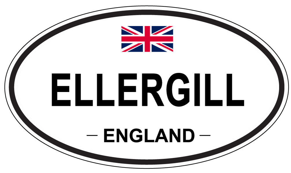 ELLERGILL, ENGLAND - Oval Sticker