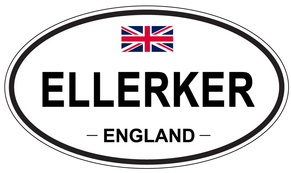 ELLERKER, ENGLAND - Oval Sticker