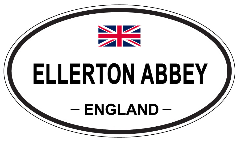 ELLERTON ABBEY, England - Oval Magnet