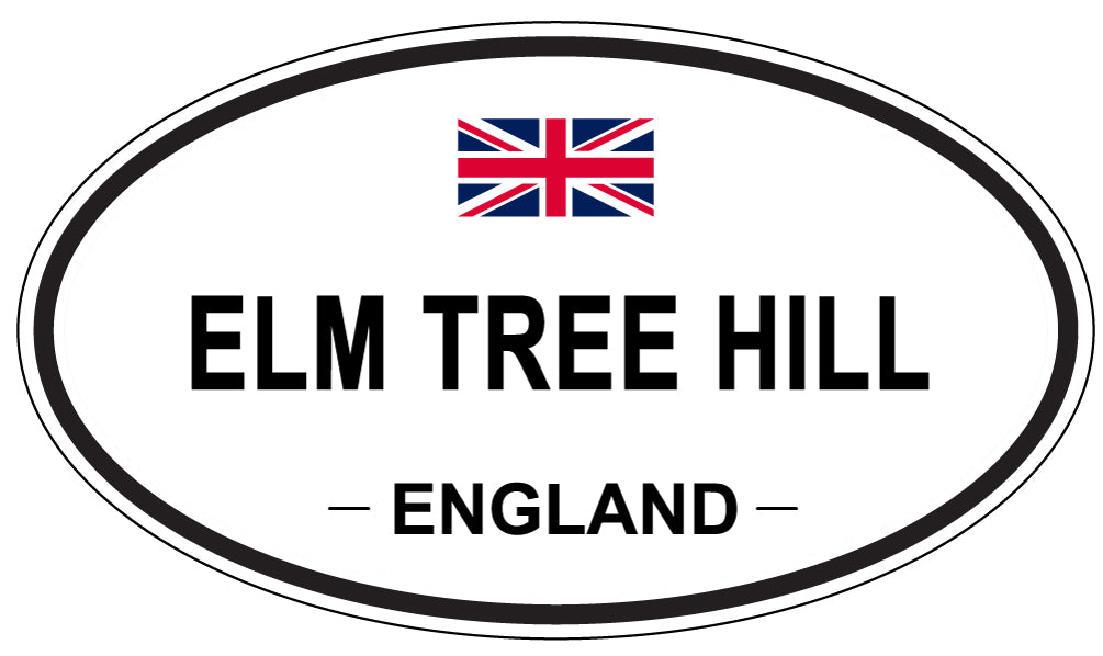 ELM TREE HILL, England - Oval Magnet