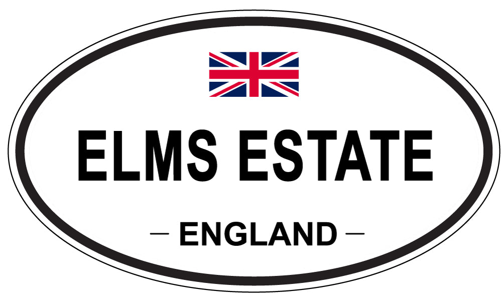 ELMS ESTATE, England - Oval Magnet