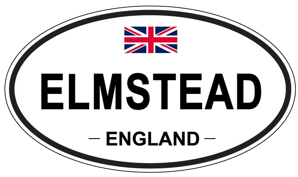 ELMSTEAD, ENGLAND - Oval Sticker