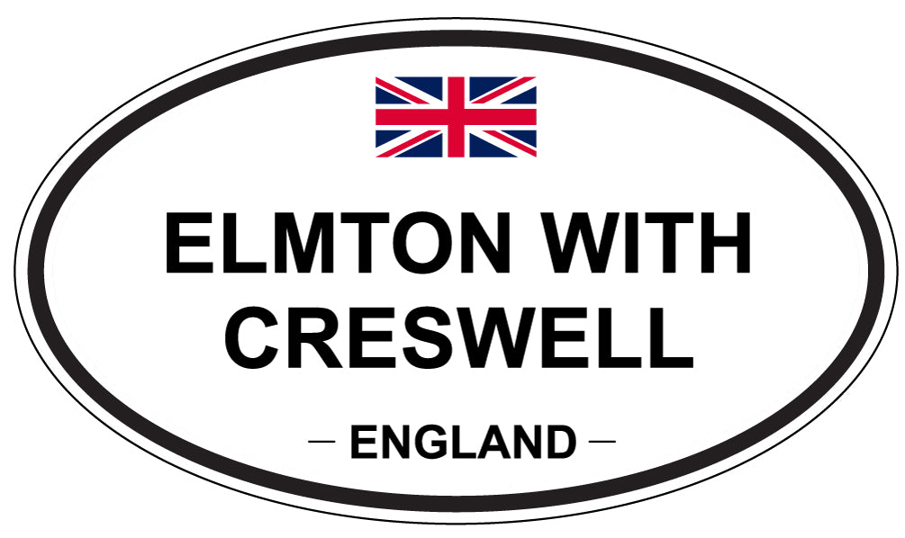 ELMTON WITH CRESWELL, England - Oval Magnet