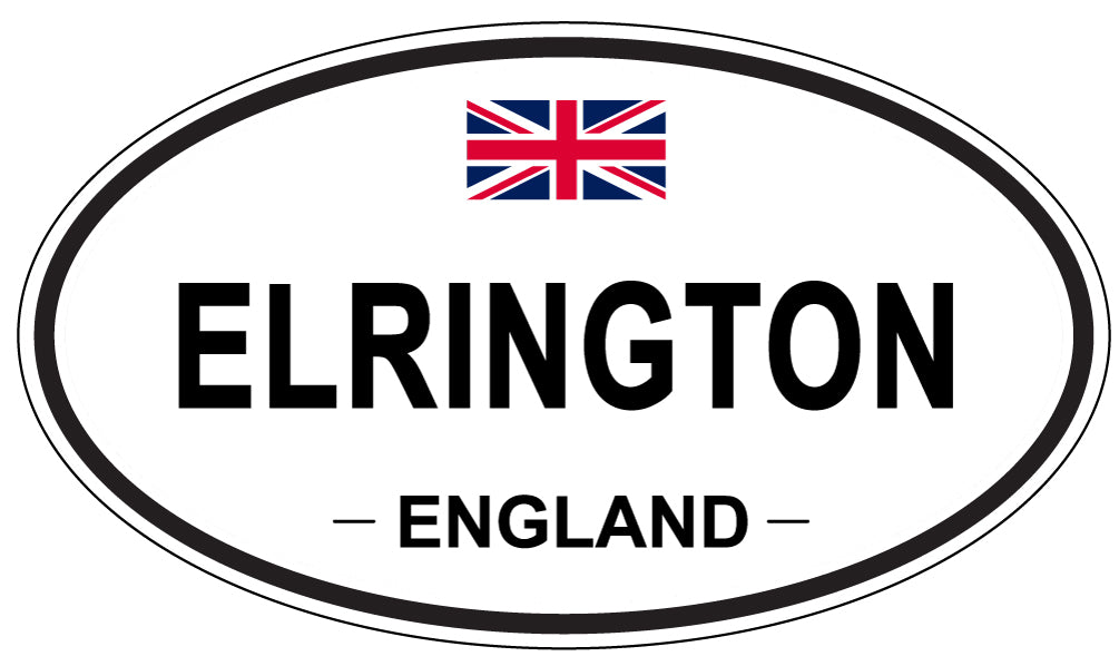 ELRINGTON, ENGLAND - Oval Sticker