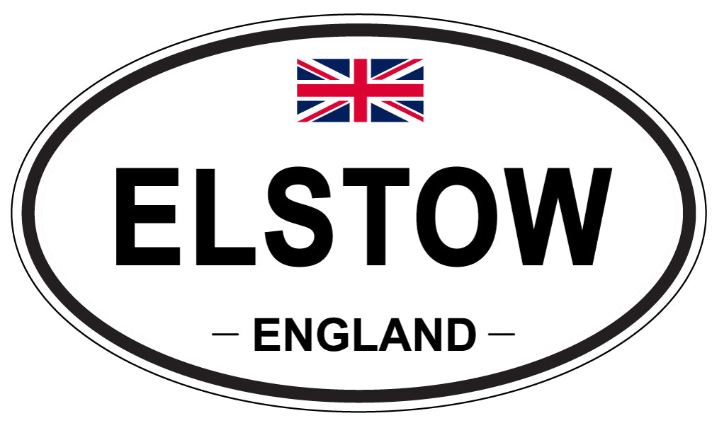 ELSTOW, ENGLAND - Oval Sticker