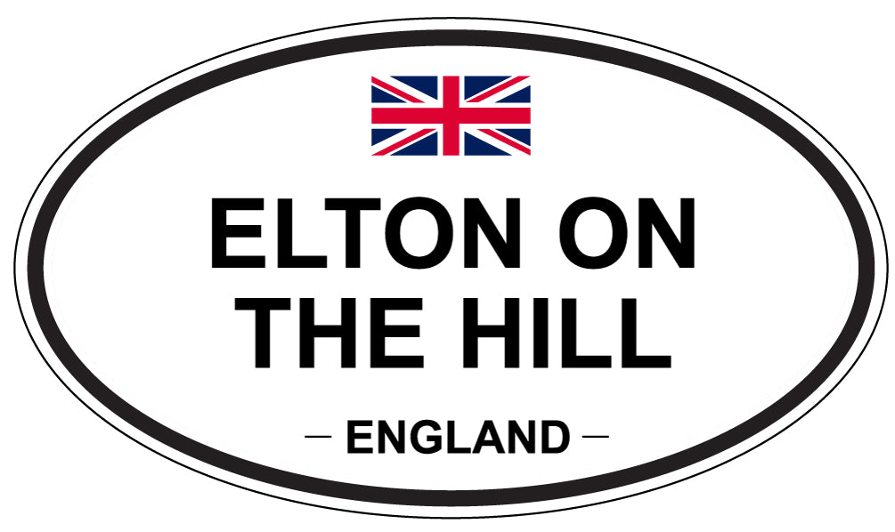 ELTON ON THE HILL, England - Oval Magnet