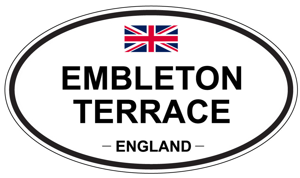 EMBLETON TERRACE, England - Oval Magnet