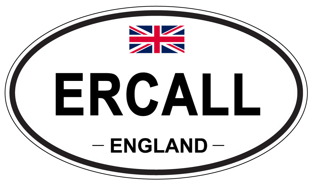 ERCALL, England - Oval Magnet
