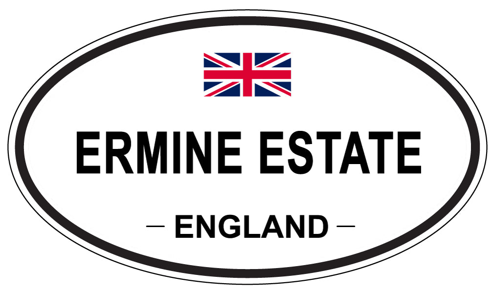 ERMINE ESTATE, England - Oval Magnet