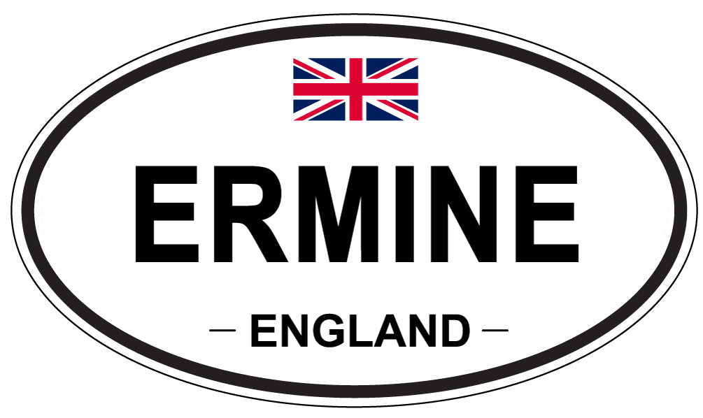 ERMINE, England - Oval Magnet