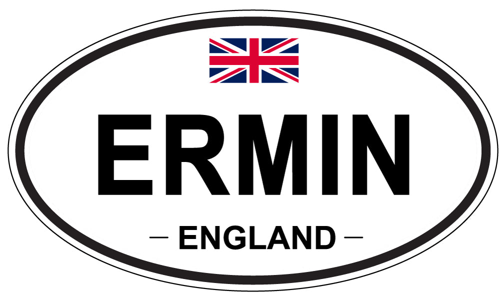 ERMIN, England - Oval Magnet