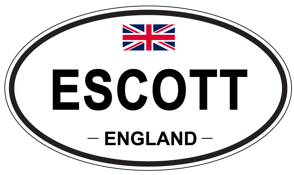 ESCOTT, England - Oval Magnet