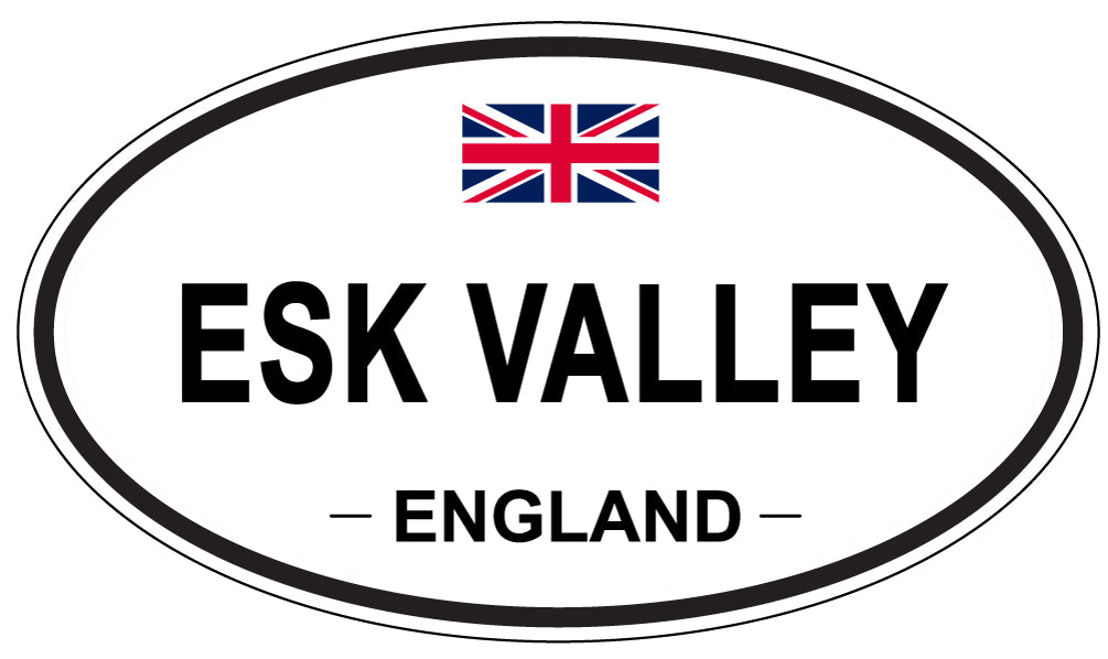 ESK VALLEY, ENGLAND - Oval Sticker