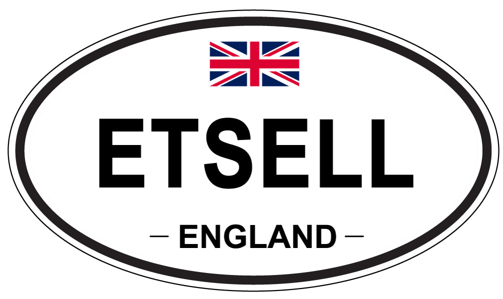 ETSELL, England - Oval Magnet