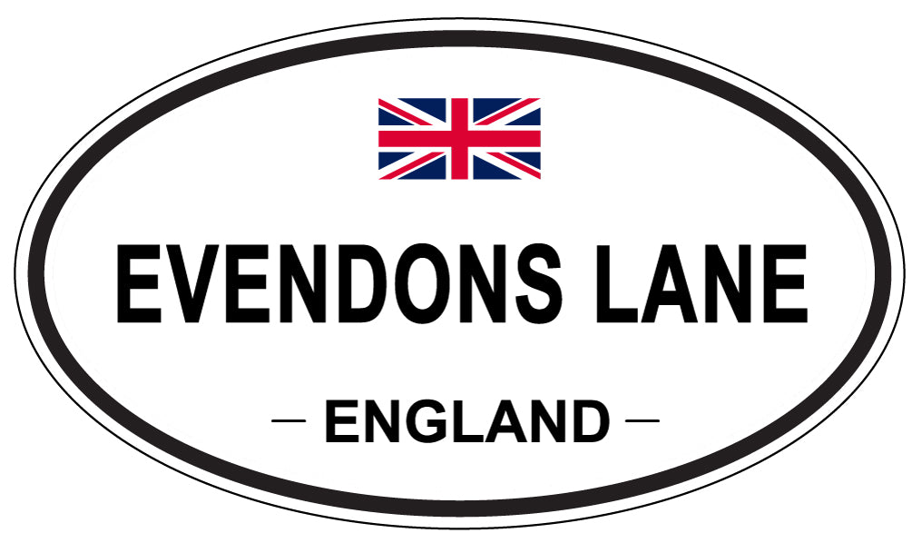 EVENDONS LANE, ENGLAND - Oval Sticker