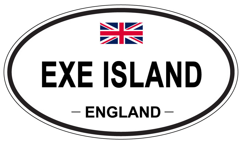 EXE ISLAND, England - Oval Magnet