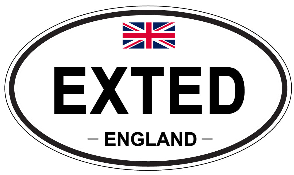 EXTED, England - Oval Magnet