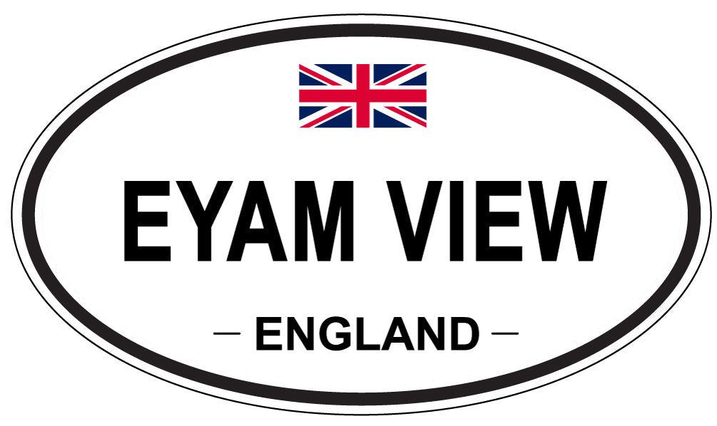 EYAM VIEW, England - Oval Magnet