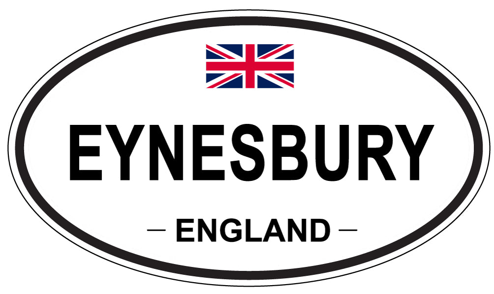EYNESBURY, ENGLAND - Oval Sticker