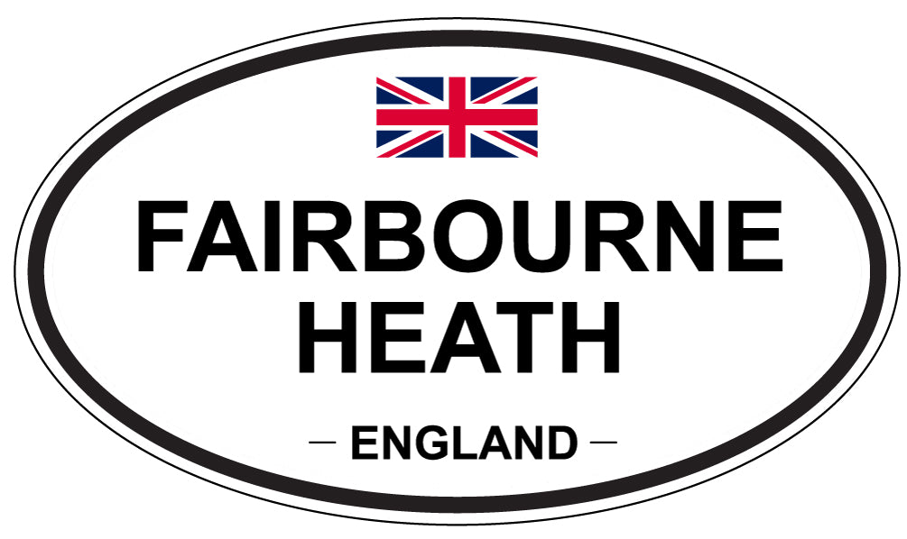 FAIRBOURNE HEATH, ENGLAND - Oval Sticker