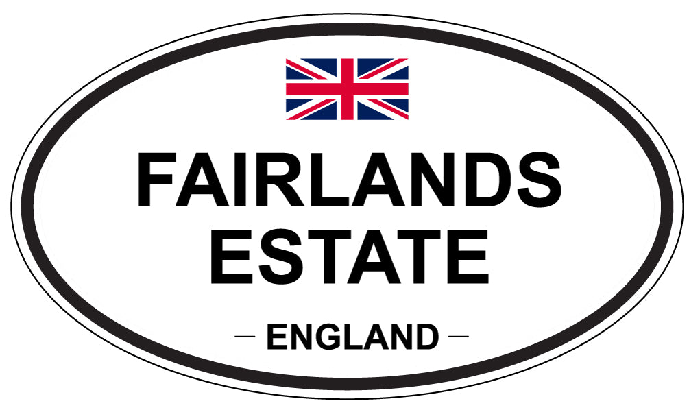 FAIRLANDS ESTATE, England - Oval Magnet