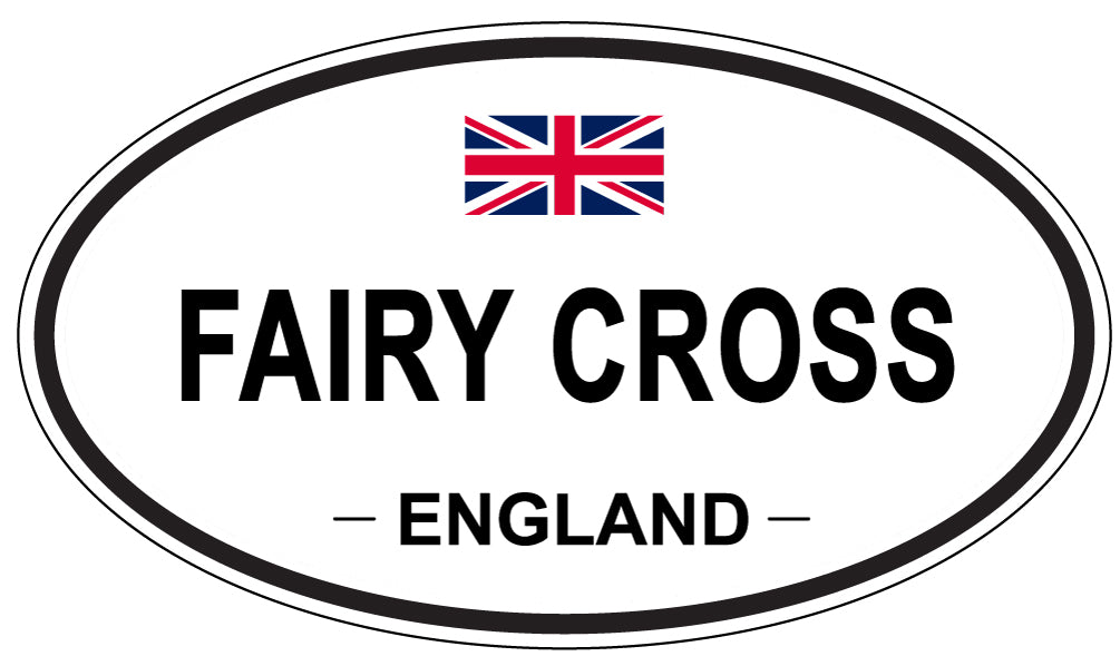 FAIRY CROSS, England - Oval Magnet