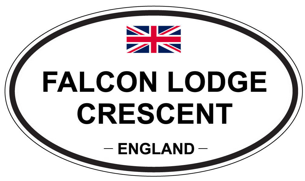 FALCON LODGE CRESCENT, England - Oval Magnet