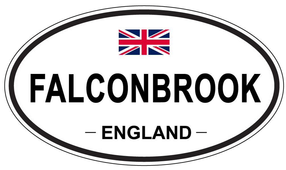 FALCONBROOK, England - Oval Magnet
