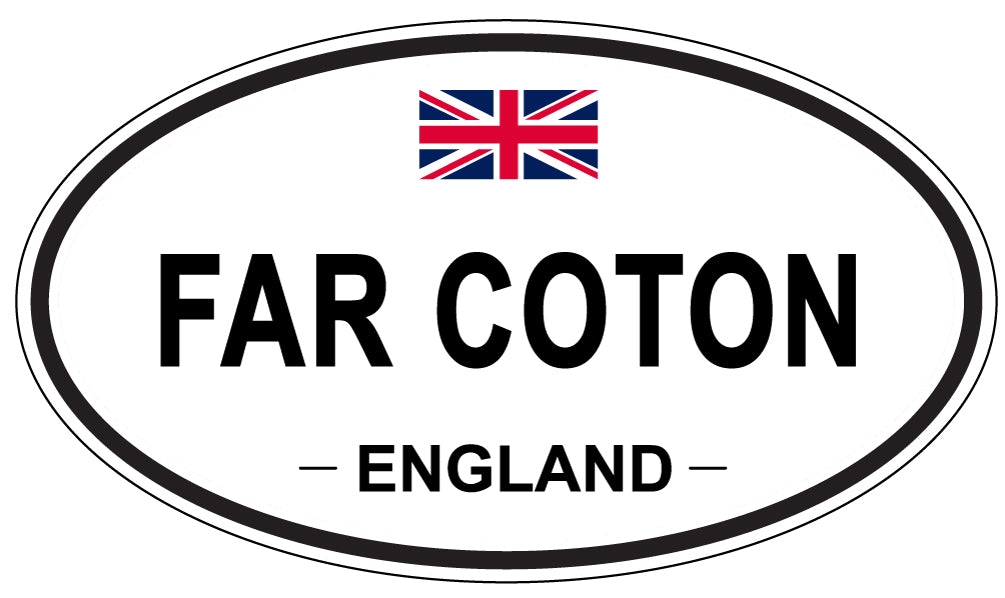 FAR COTON, England - Oval Magnet