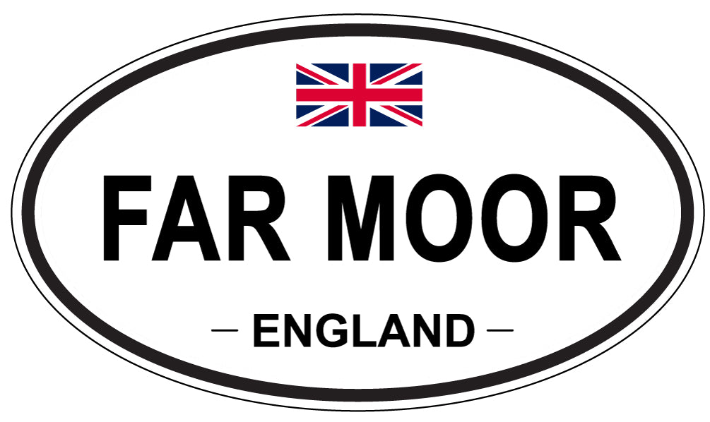 FAR MOOR, ENGLAND - Oval Sticker