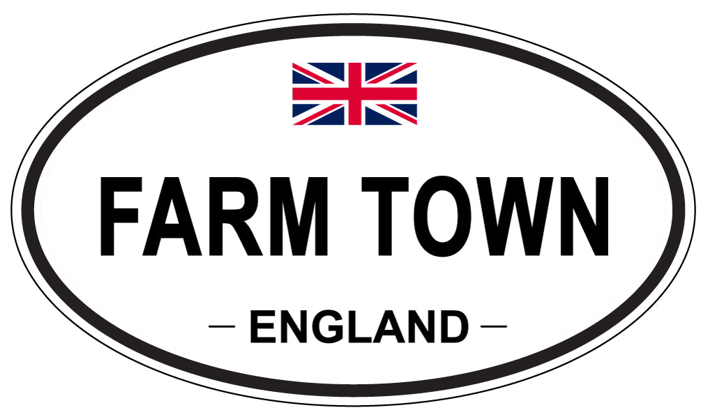 FARM TOWN, England - Oval Magnet