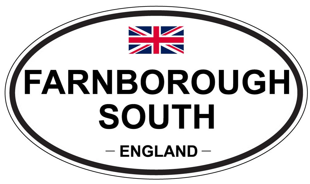 FARNBOROUGH SOUTH, ENGLAND - Oval Sticker