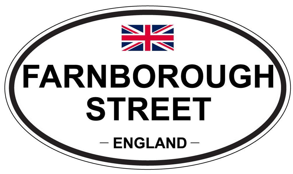 FARNBOROUGH STREET, England - Oval Magnet