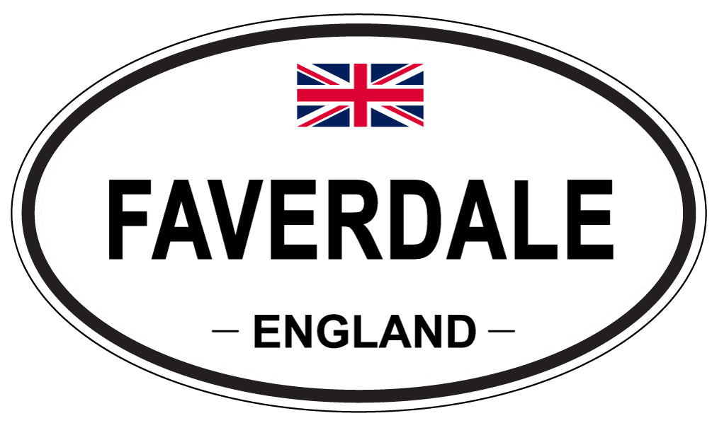 FAVERDALE, England - Oval Magnet