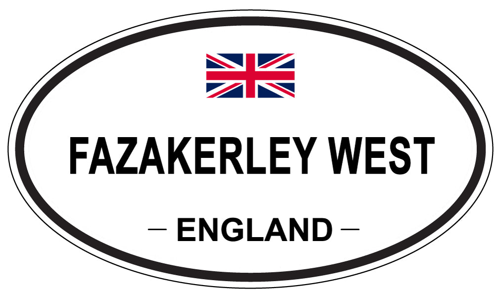 FAZAKERLEY WEST, ENGLAND - Oval Sticker