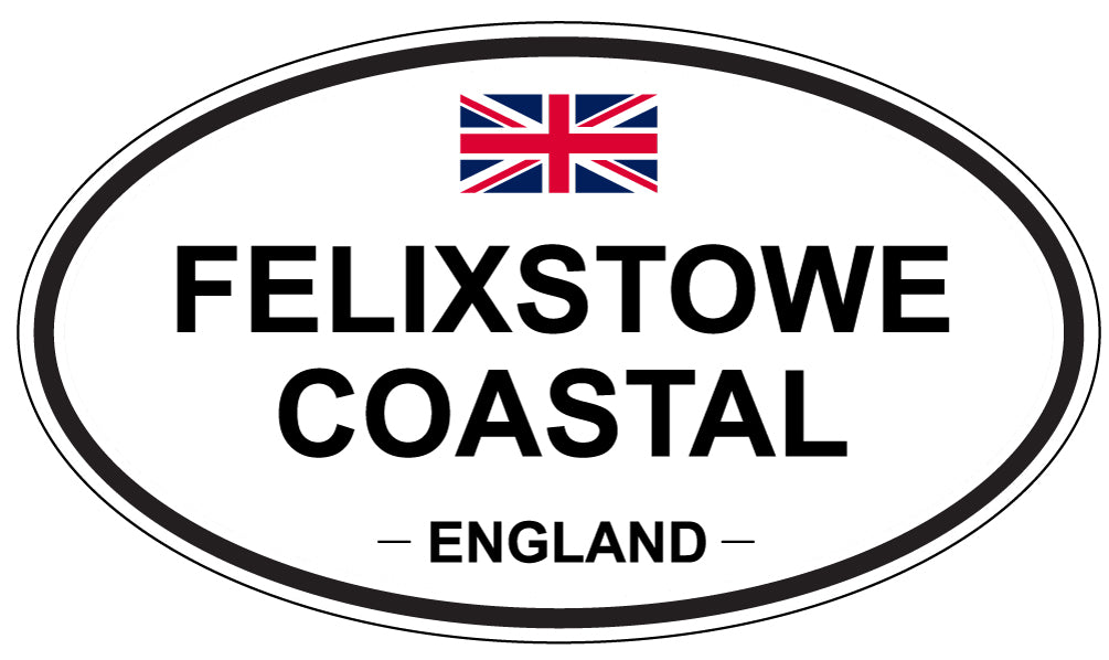 FELIXSTOWE COASTAL, England - Oval Magnet