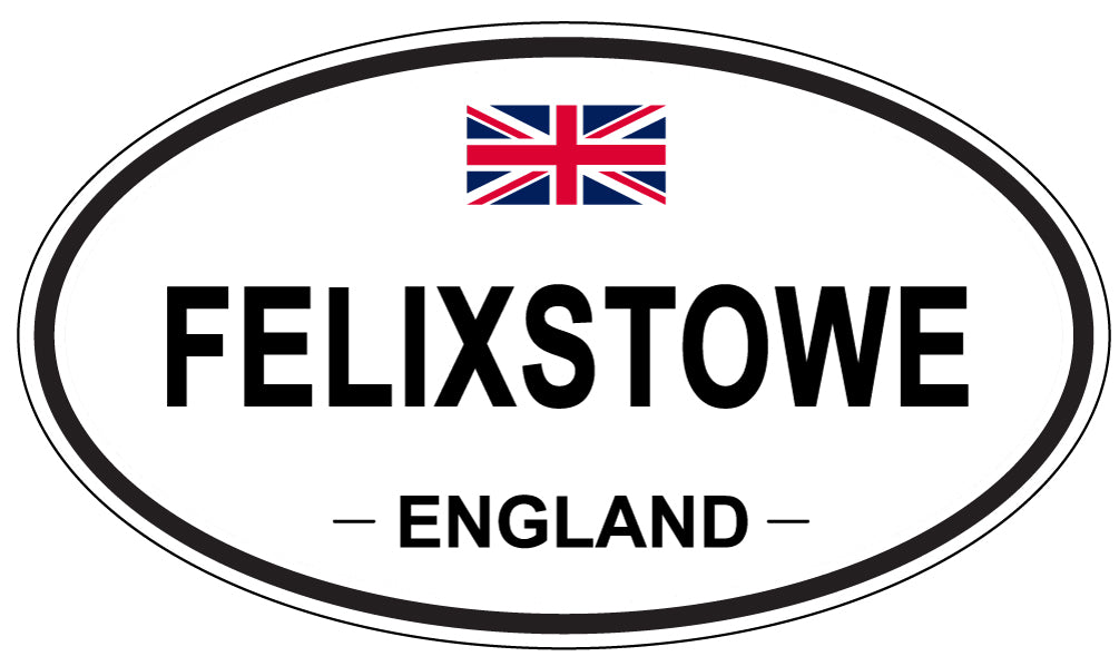 FELIXSTOWE, ENGLAND - Oval Sticker
