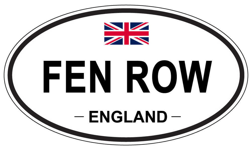FEN ROW, England - Oval Magnet