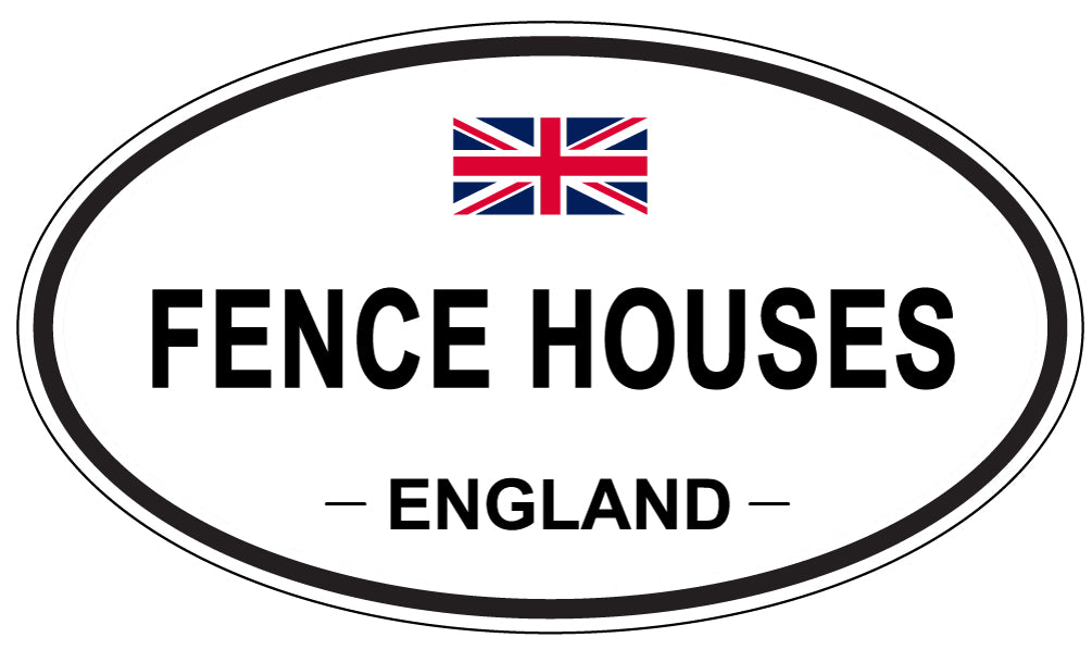 FENCE HOUSES, England - Oval Magnet