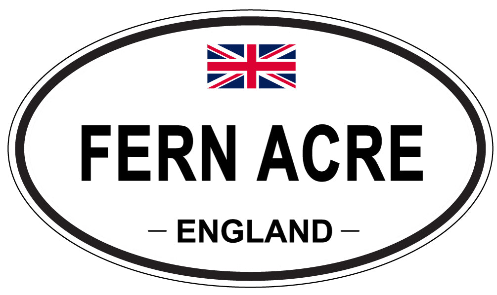 FERN ACRE, ENGLAND - Oval Sticker
