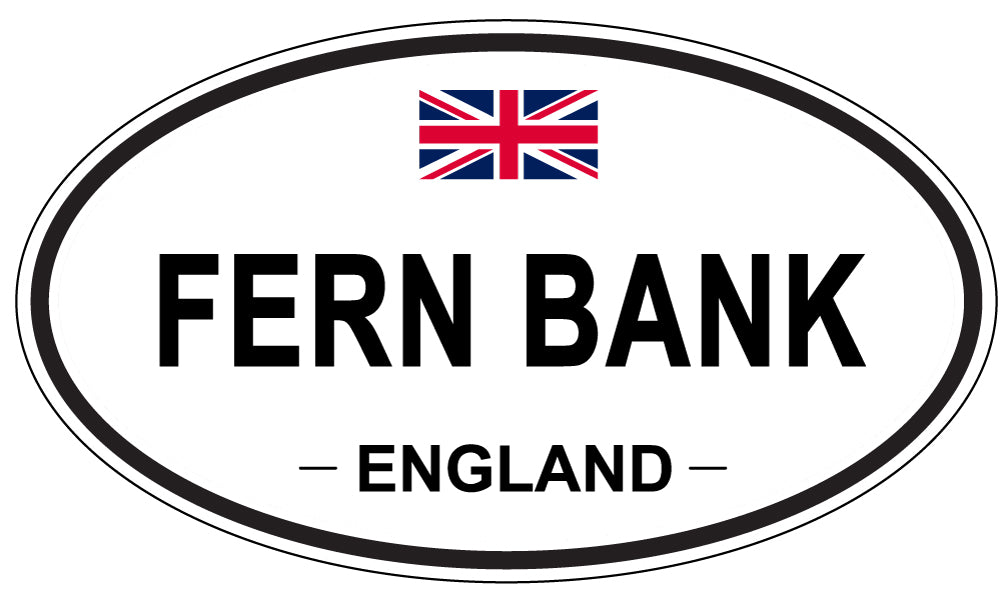 FERN BANK, England - Oval Magnet