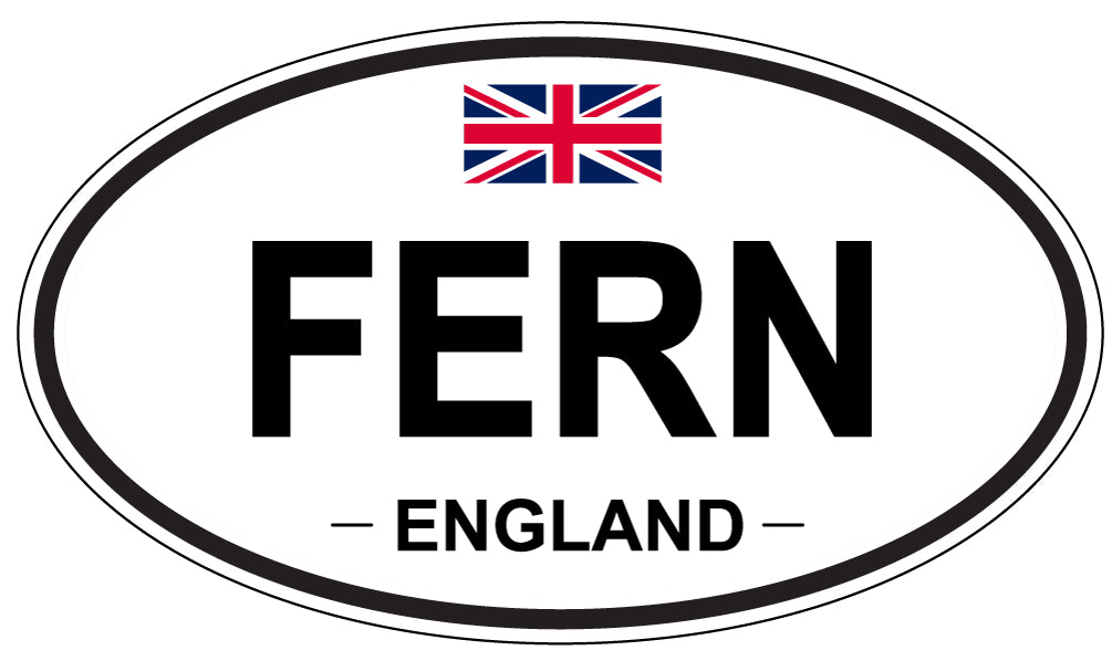 FERN, England - Oval Magnet